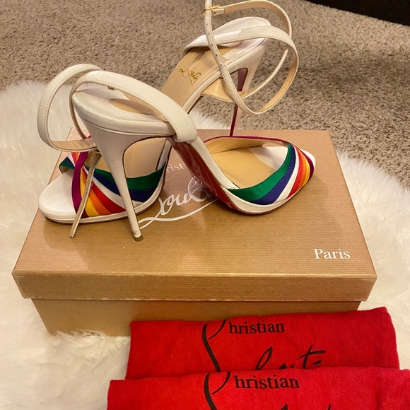 Multi Ankle Strap Red Bottoms in original box.Lightly worn in good condition - Picture 5 of 7
